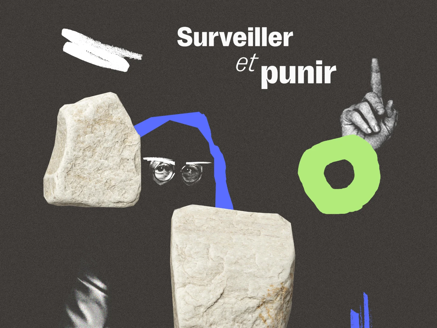 Illustration — portrait retravaillé et surimpressions graphiques
